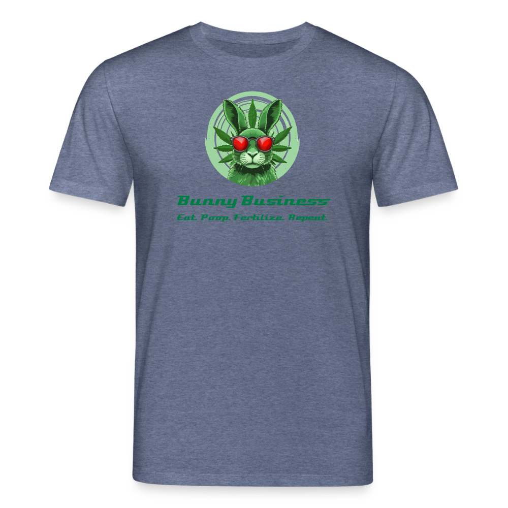 Trage die Revolution am Körper! SUPERBUNNY Unisex Organic T-Shirt - Dunkelblau meliert
