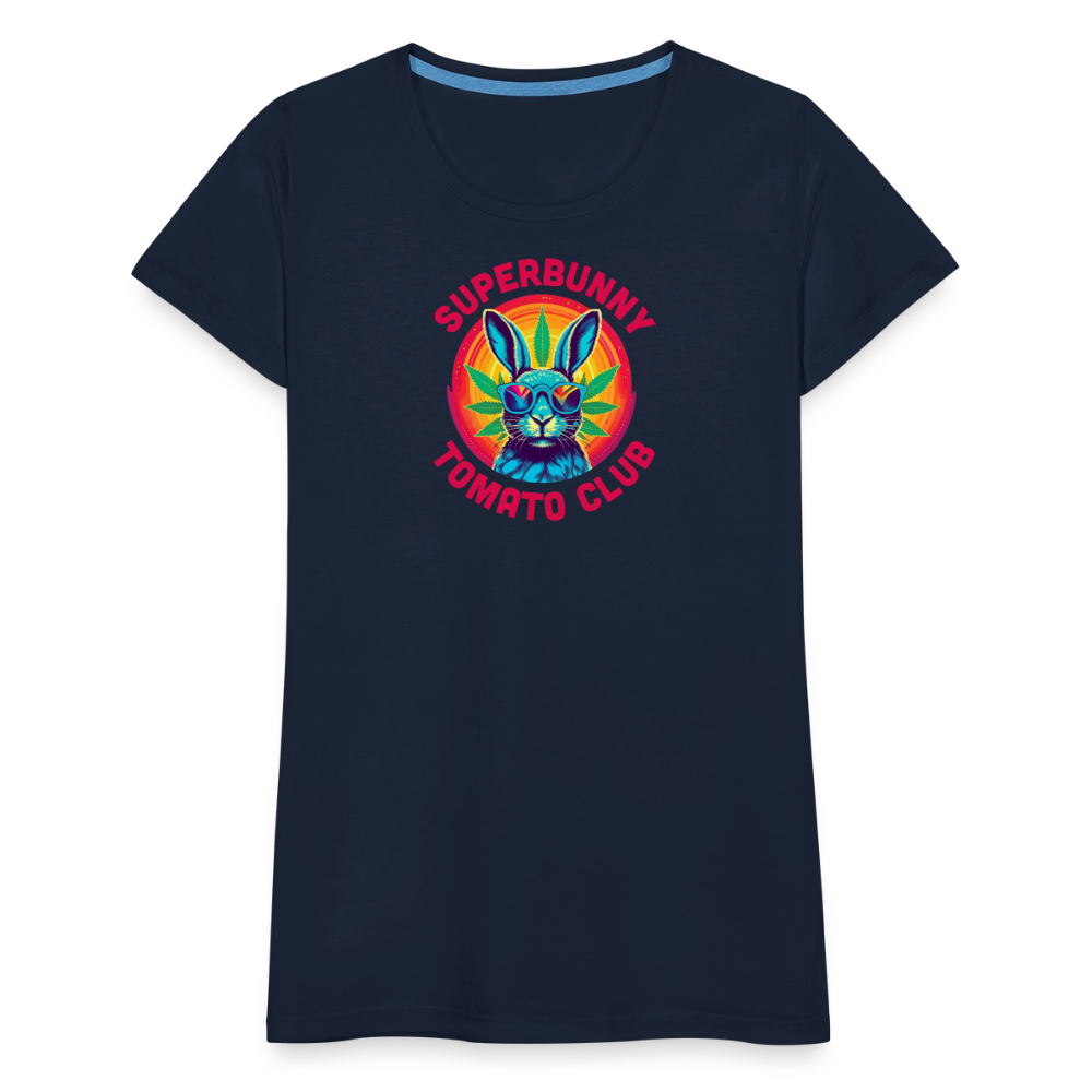 Superbunny Club Tee – für echte Pflanzköniginnen - Navy