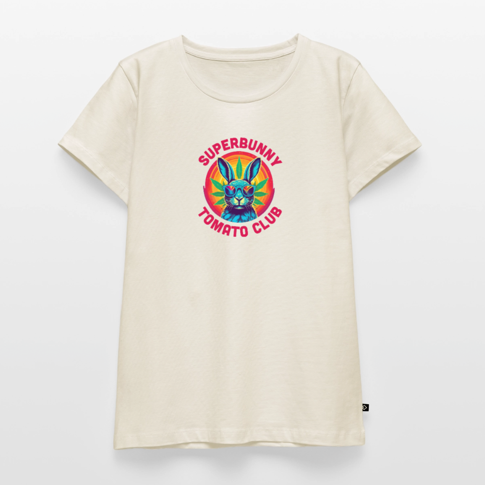 Superbunny Club Tee – für echte Pflanzköniginnen - Naturweiß