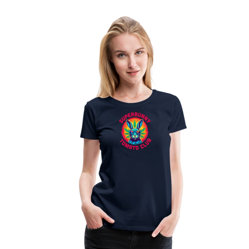 Superbunny Club Tee – für echte Pflanzköniginnen - Navy