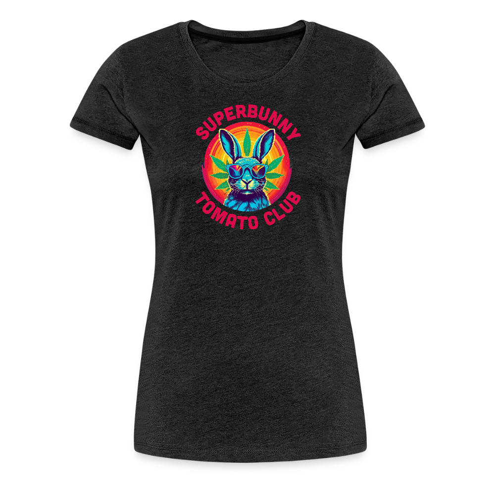 Superbunny Club Tee – für echte Pflanzköniginnen - Anthrazit