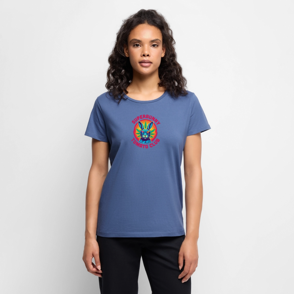 Superbunny Club Tee – für echte Pflanzköniginnen - Taubenblau