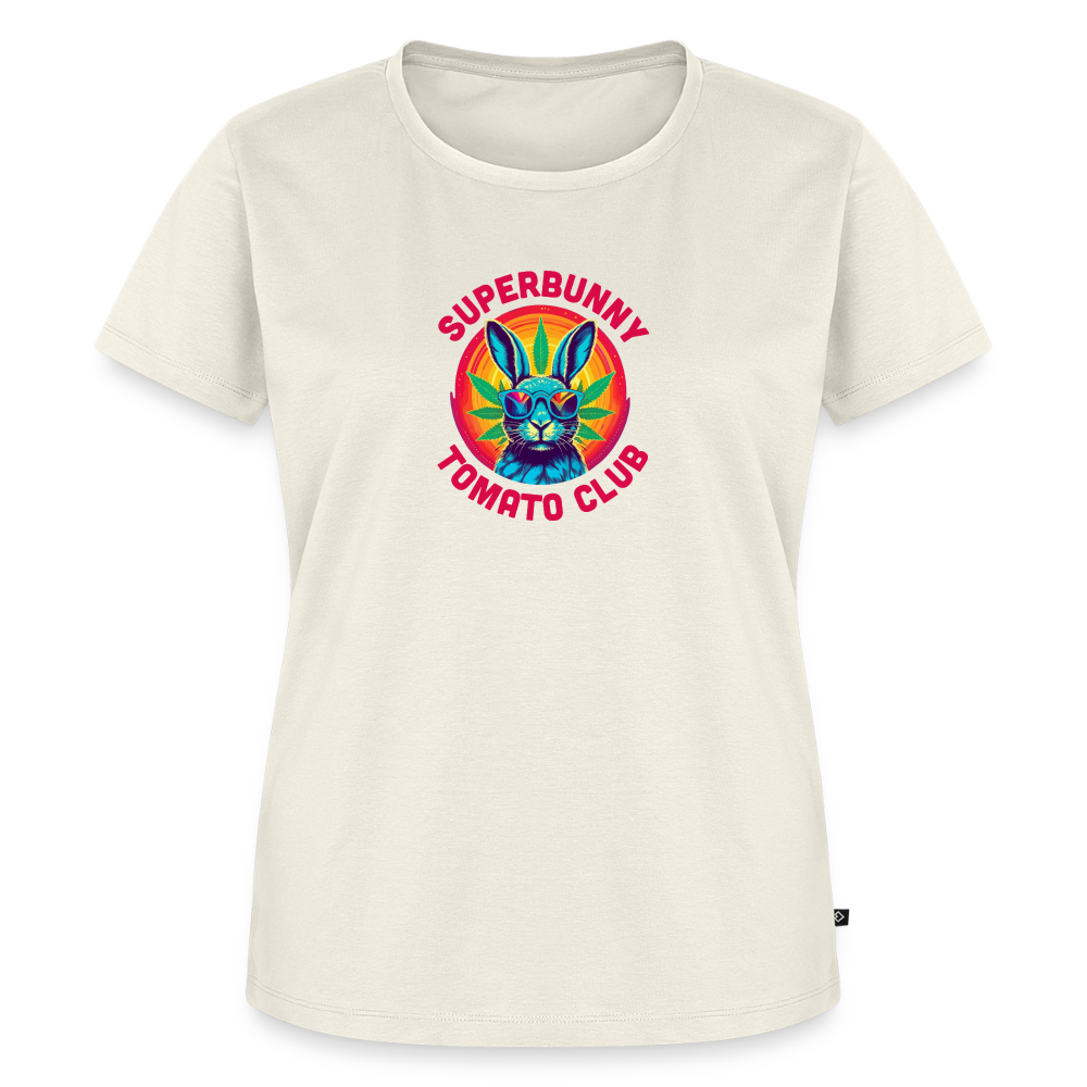 Superbunny Club Tee – für echte Pflanzköniginnen - Naturweiß