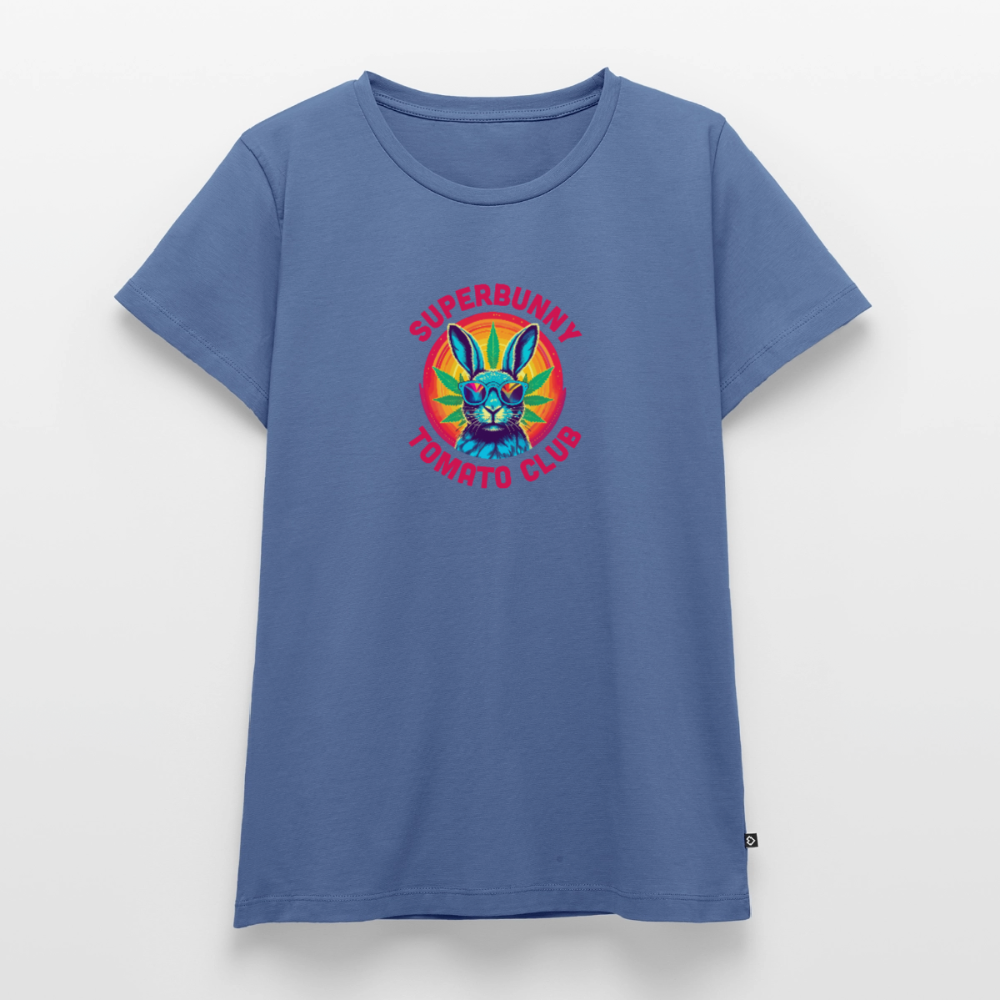Superbunny Club Tee – für echte Pflanzköniginnen - Taubenblau