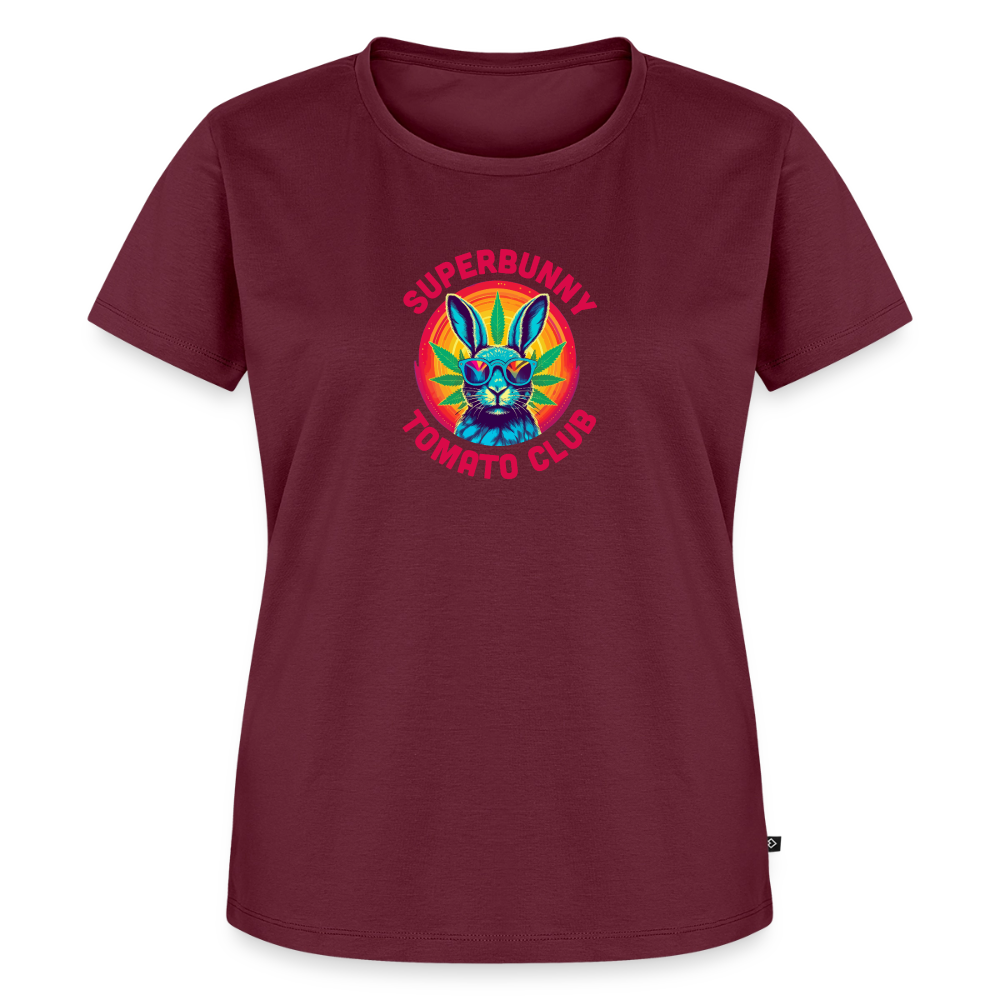 Superbunny Club Tee – für echte Pflanzköniginnen - Burgunderrot