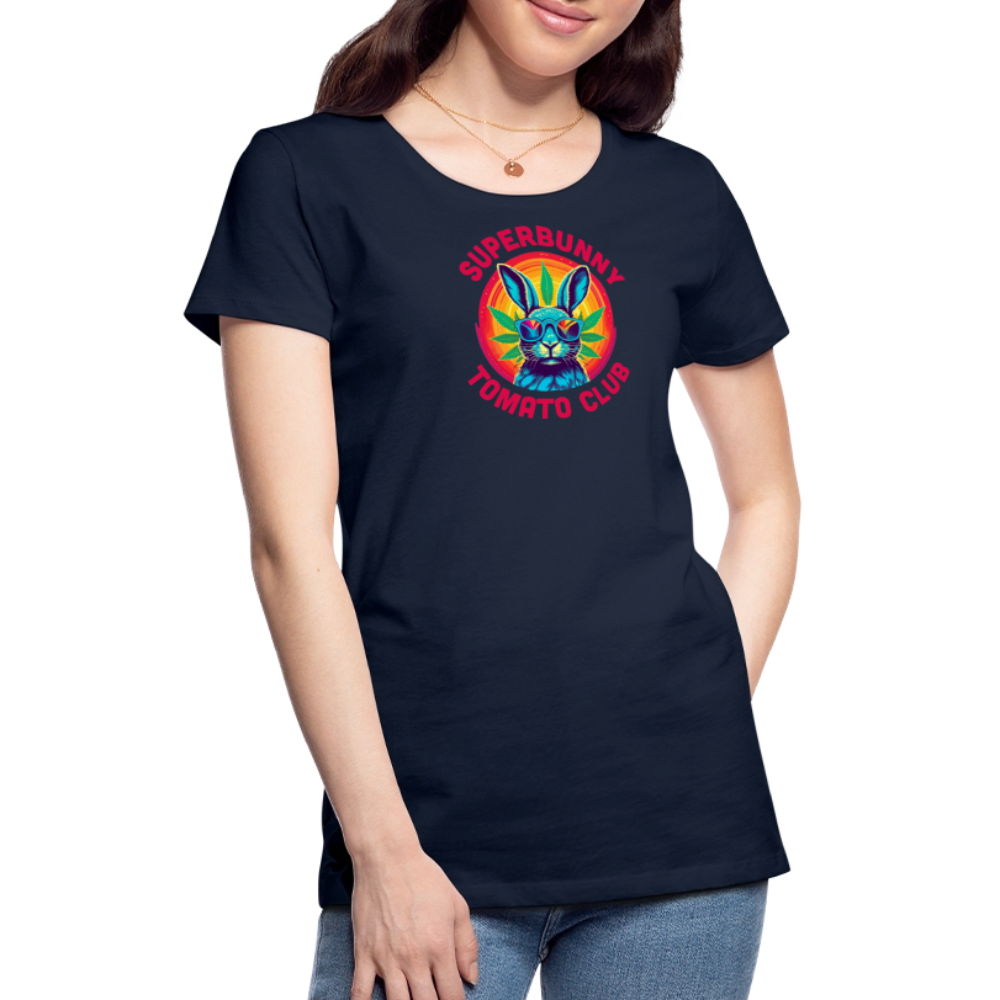 Superbunny Club Tee – für echte Pflanzköniginnen - Navy