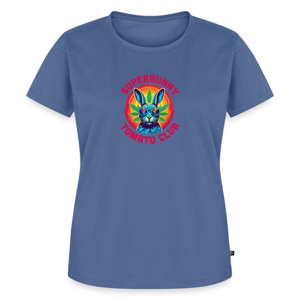 Superbunny Club Tee – für echte Pflanzköniginnen - Taubenblau
