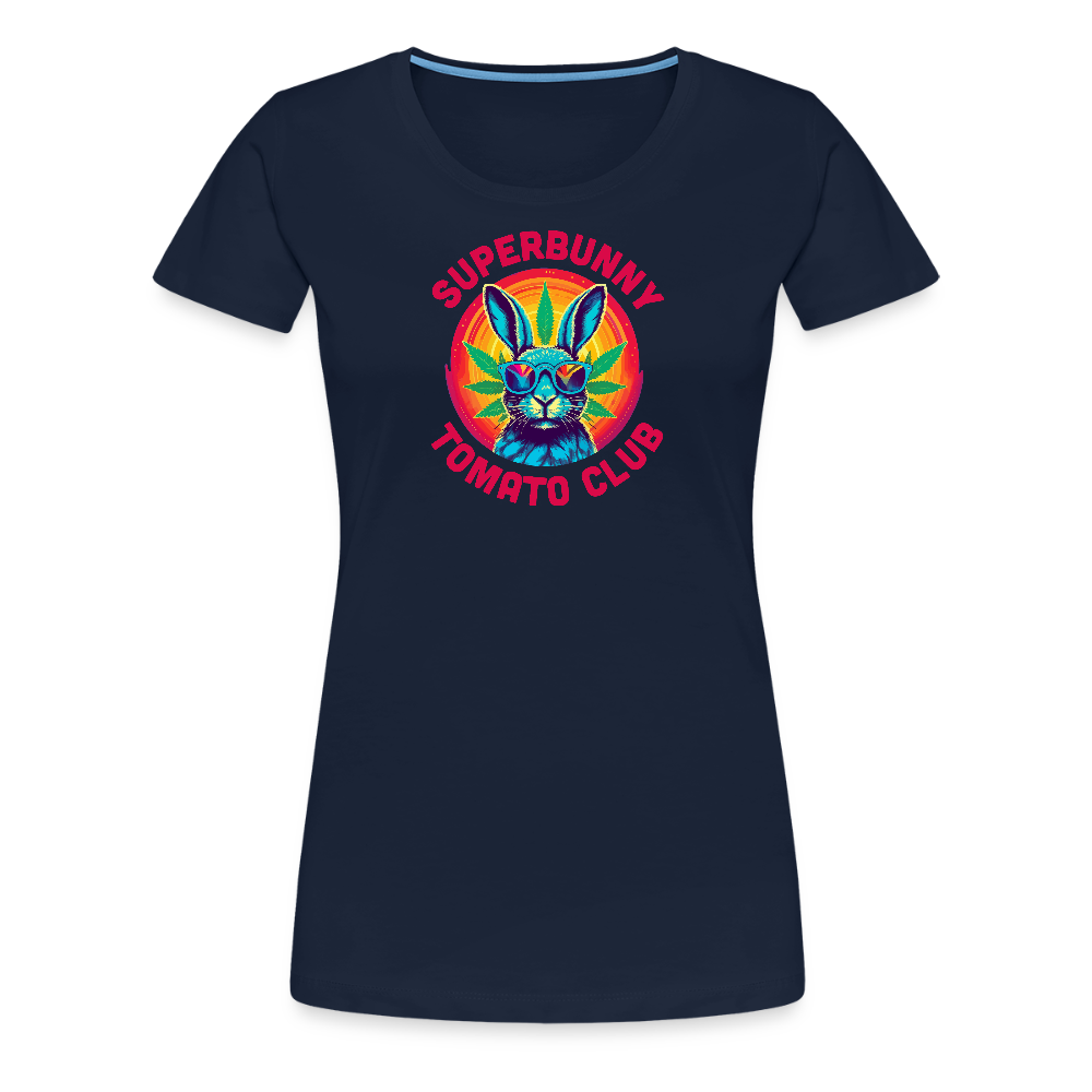 Superbunny Club Tee – für echte Pflanzköniginnen - Navy