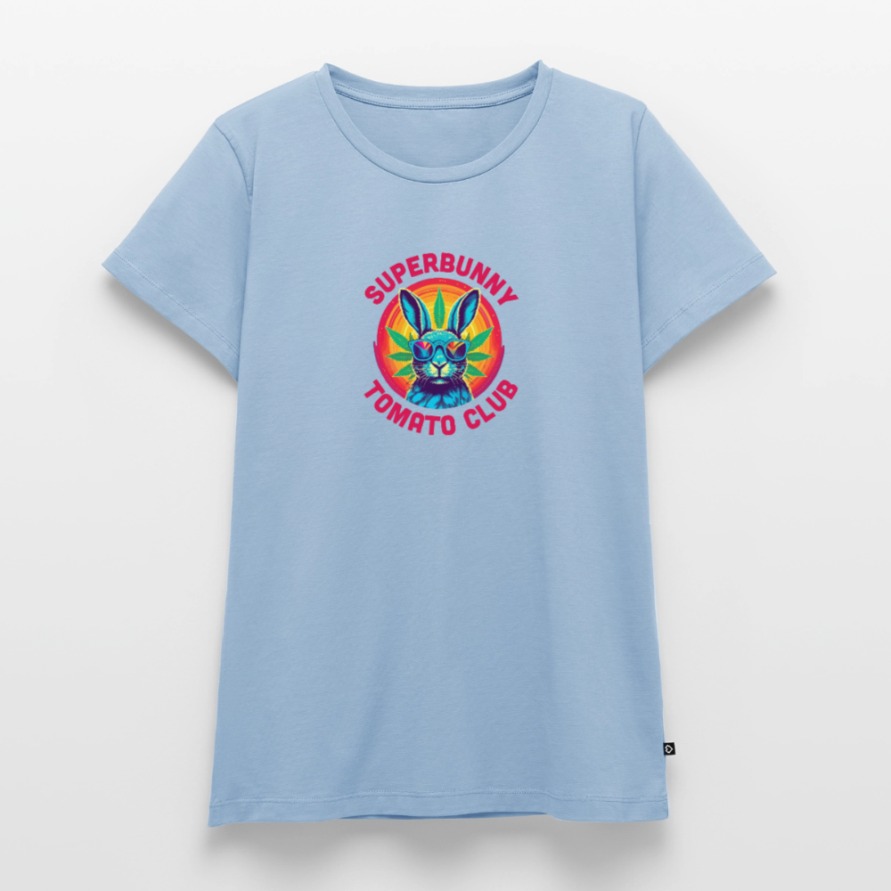 Superbunny Club Tee – für echte Pflanzköniginnen - Hellblau